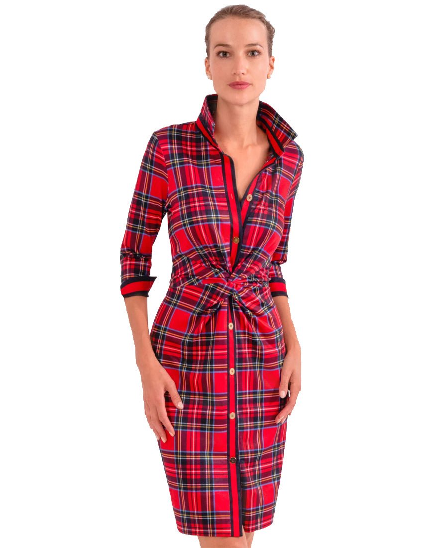 Twist And Shout Dress - Duke Of York Red Multi