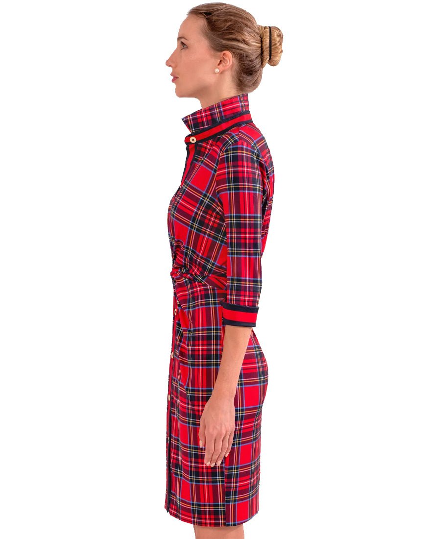 Twist And Shout Dress - Duke Of York Red Multi