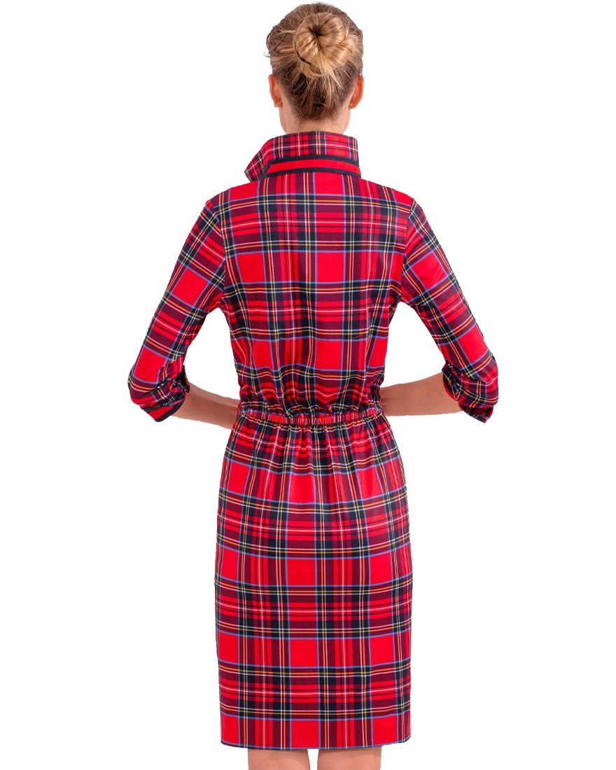 Twist And Shout Dress - Duke Of York Red Multi