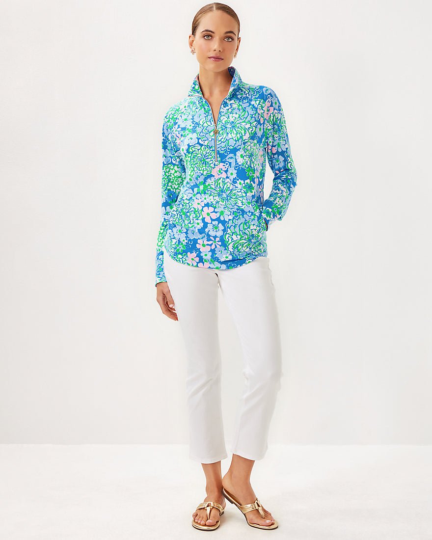 Upf 50 Plus Skipper Popover - Sunwashed Blue Plumes In Bloom