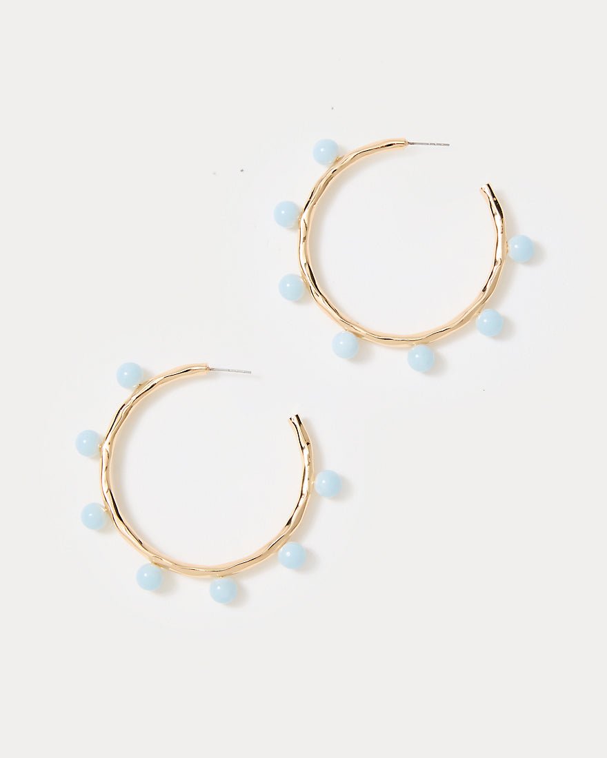 Wave N Sea Hoop Earrings - Bluette