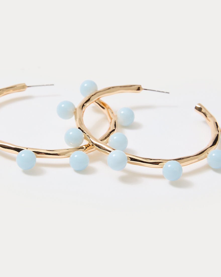 Wave N Sea Hoop Earrings - Bluette
