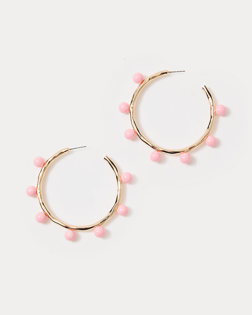 Wave N Sea Hoop Earrings - Conch Shell Pink