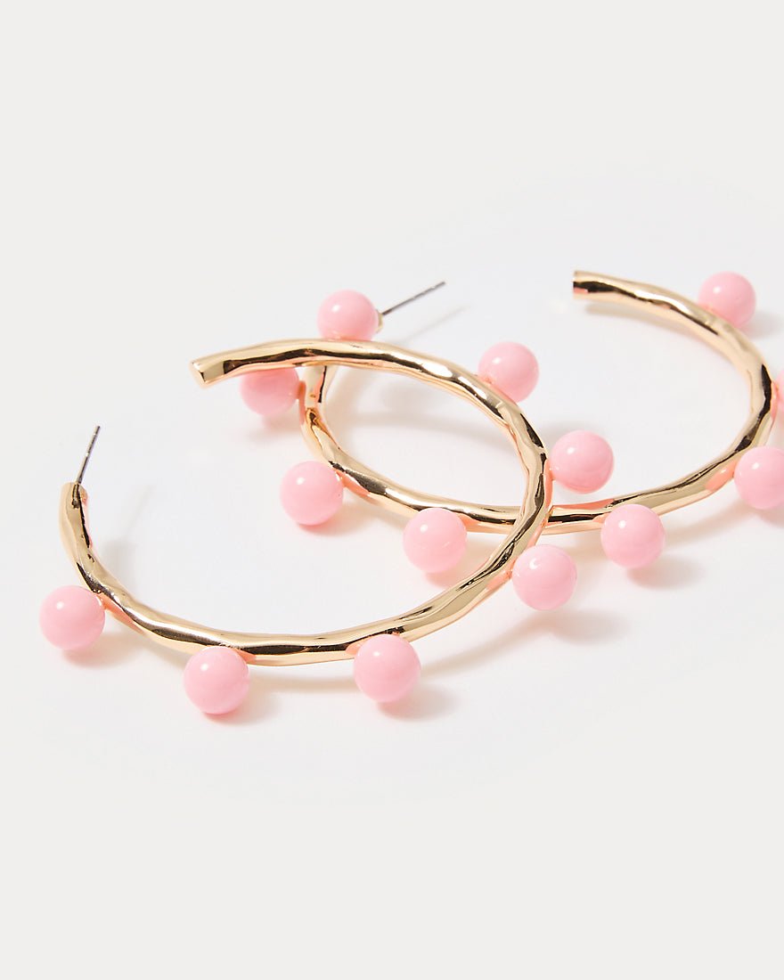 Wave N Sea Hoop Earrings - Conch Shell Pink