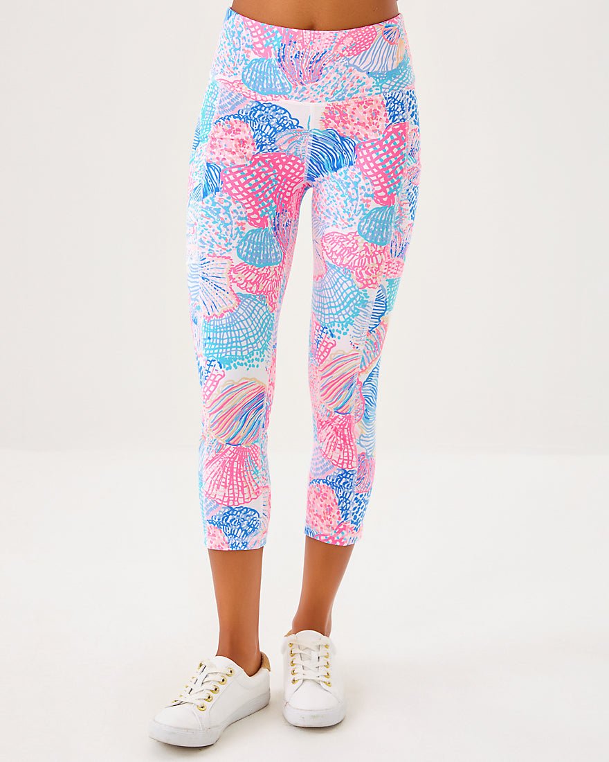 Weekender High Rise Crop Legging Upf 50 Plus - Multi Roar Of The Seas