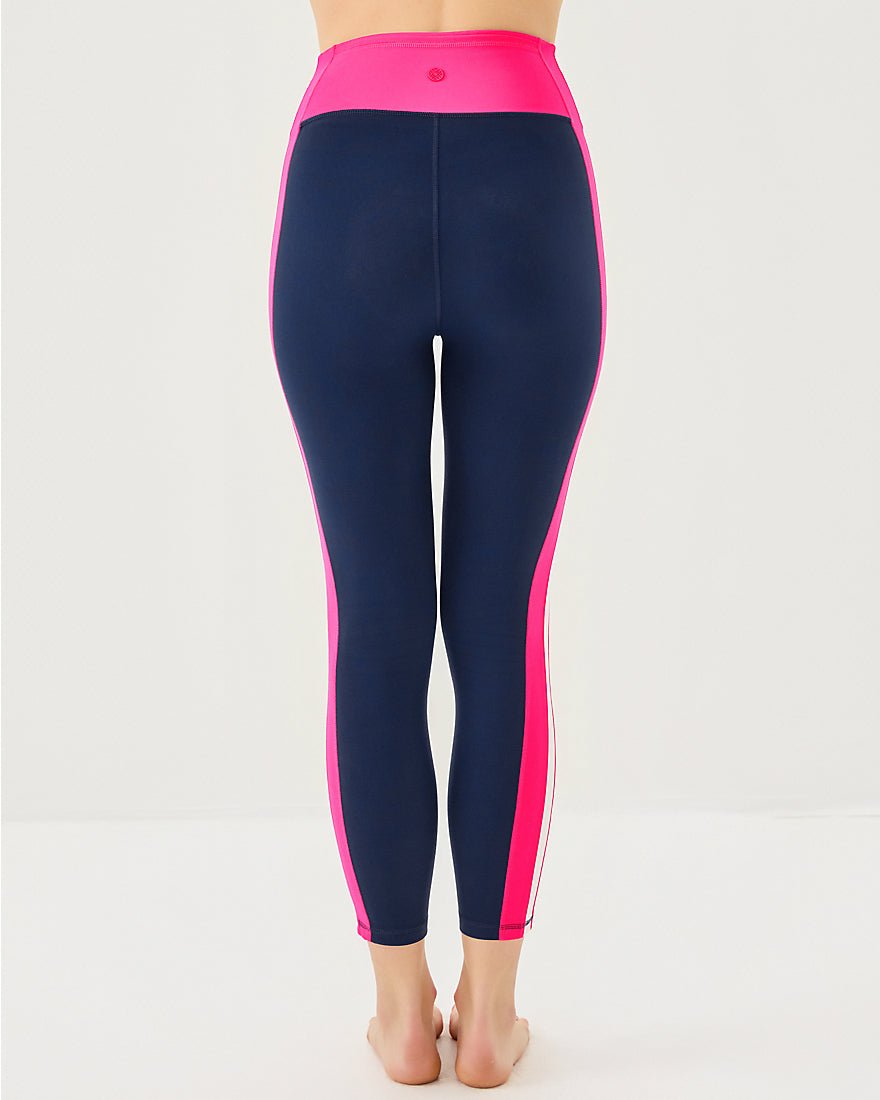 Weekender High Rise Midi Legging Upf 50 Plus - Low Tide Navy Colorblock Legging
