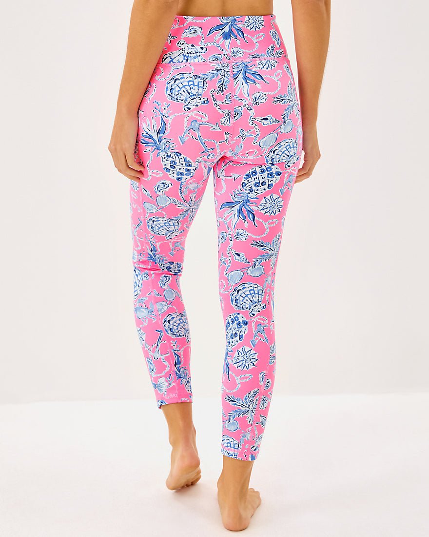 Weekender High Rise Midi Legging Upf 50 Plus - Rousseau Pink Barefoot Beachcombers
