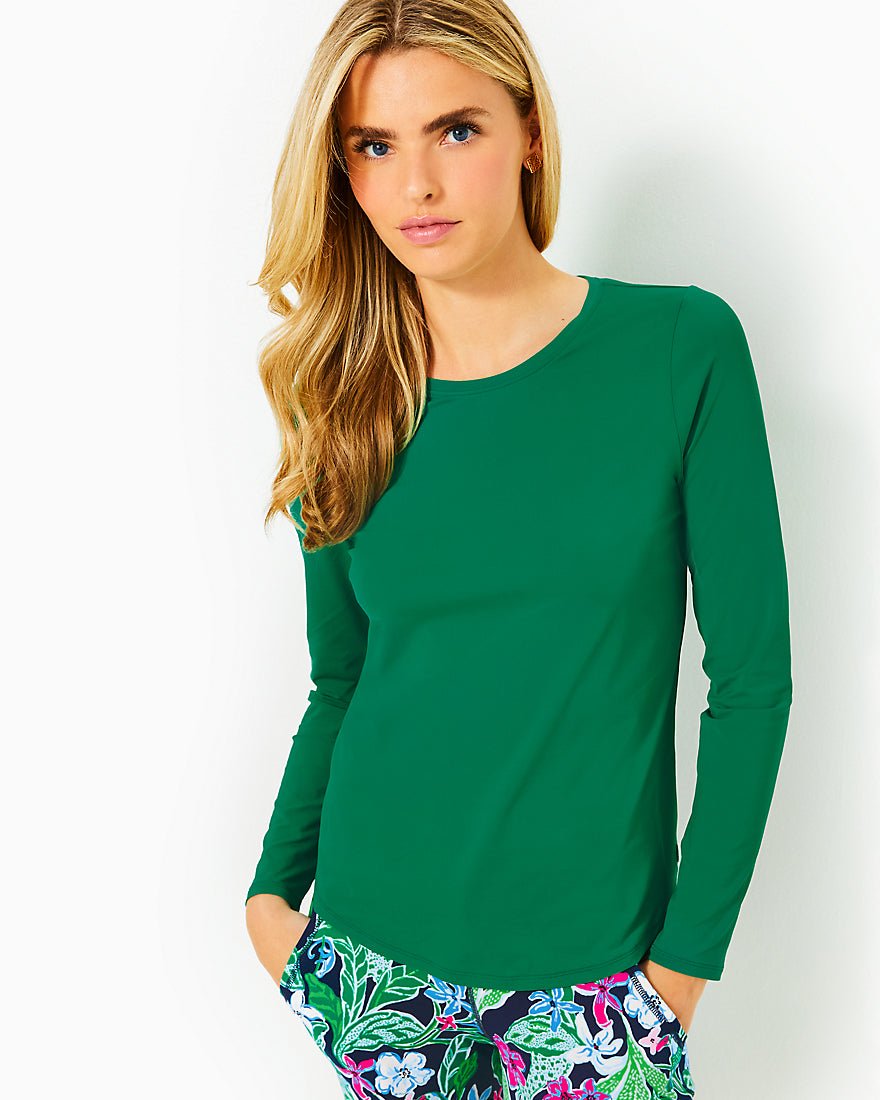 Westley Long Sleeve Active Tee Upf 50 Plus - Fiddle Leaf Green