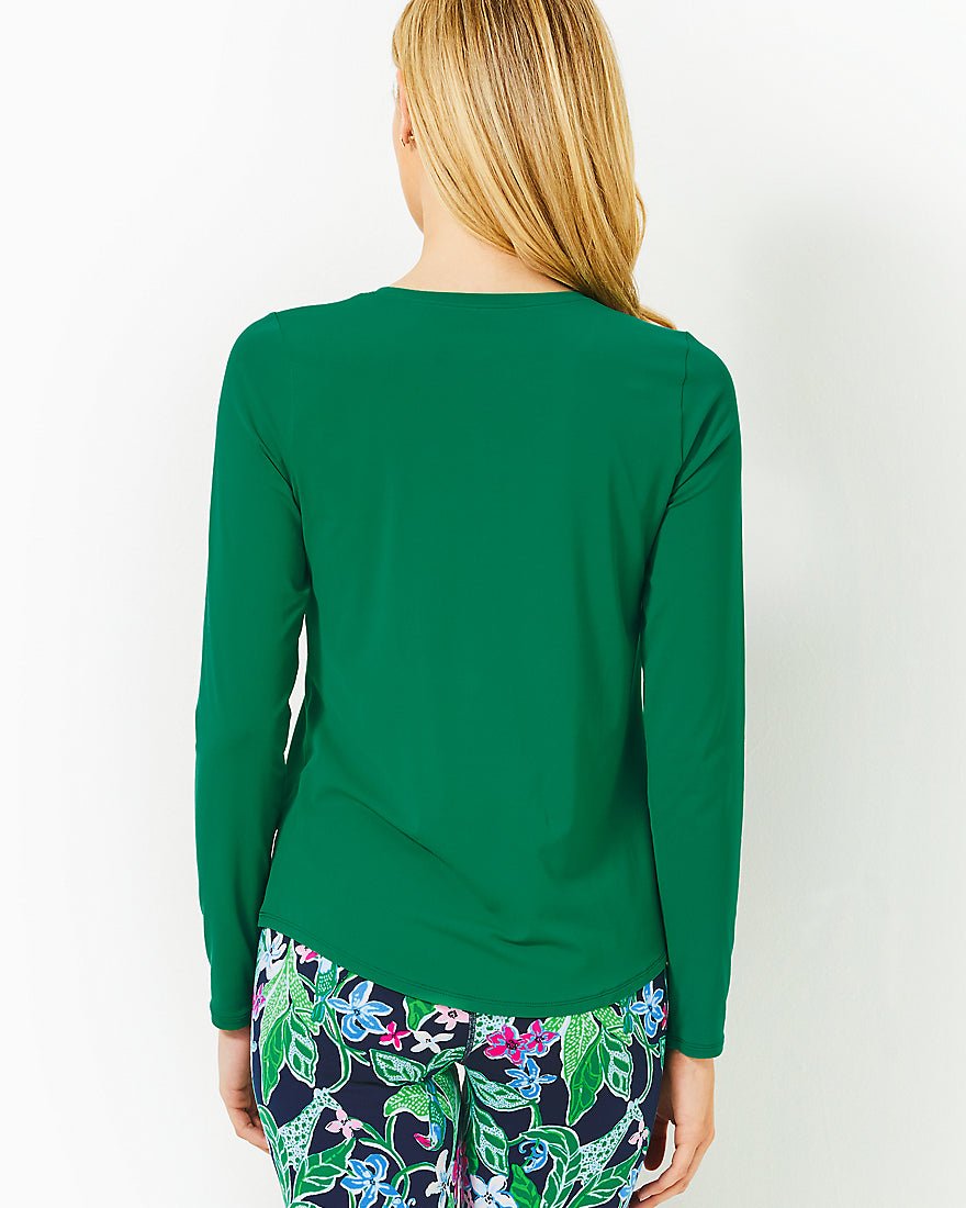Westley Long Sleeve Active Tee Upf 50 Plus - Fiddle Leaf Green