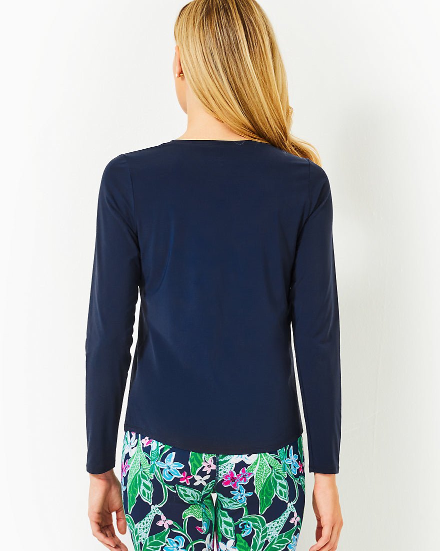 Westley Long Sleeve Active Tee Upf 50 Plus - Low Tide Navy