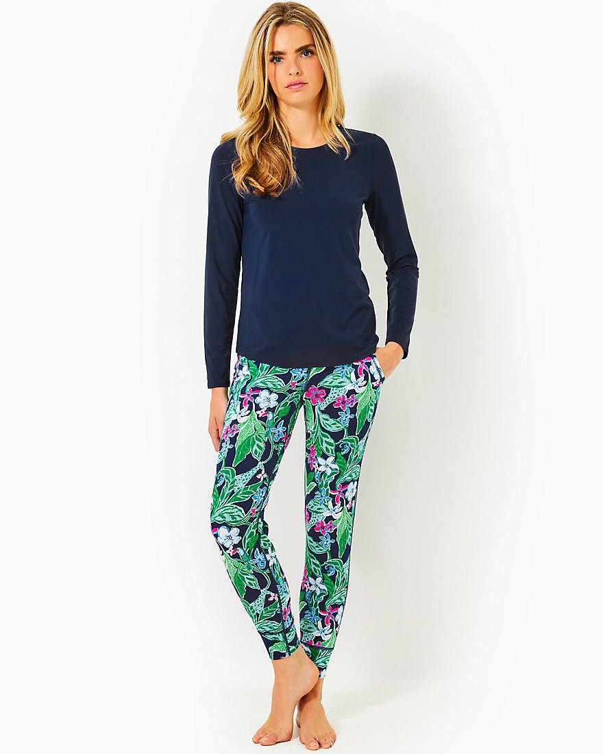 Westley Long Sleeve Active Tee Upf 50 Plus - Low Tide Navy