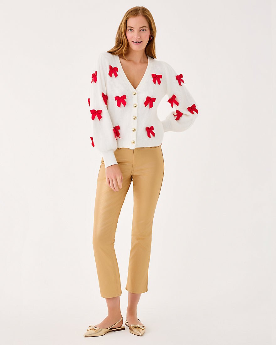 Zarie Cardigan - Coconut Party Bows