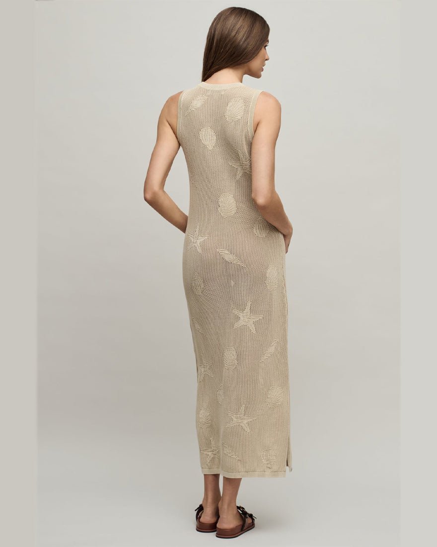 Barefoot Dreams - Sunbleached Shell Motif Crew Midi Dress - Stone