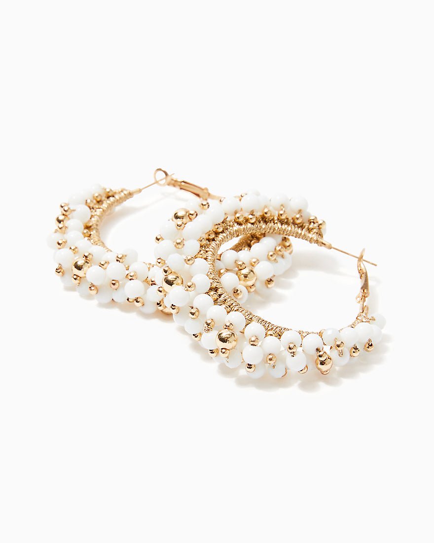 Gwp Hoop Earrings - Resort White - 3