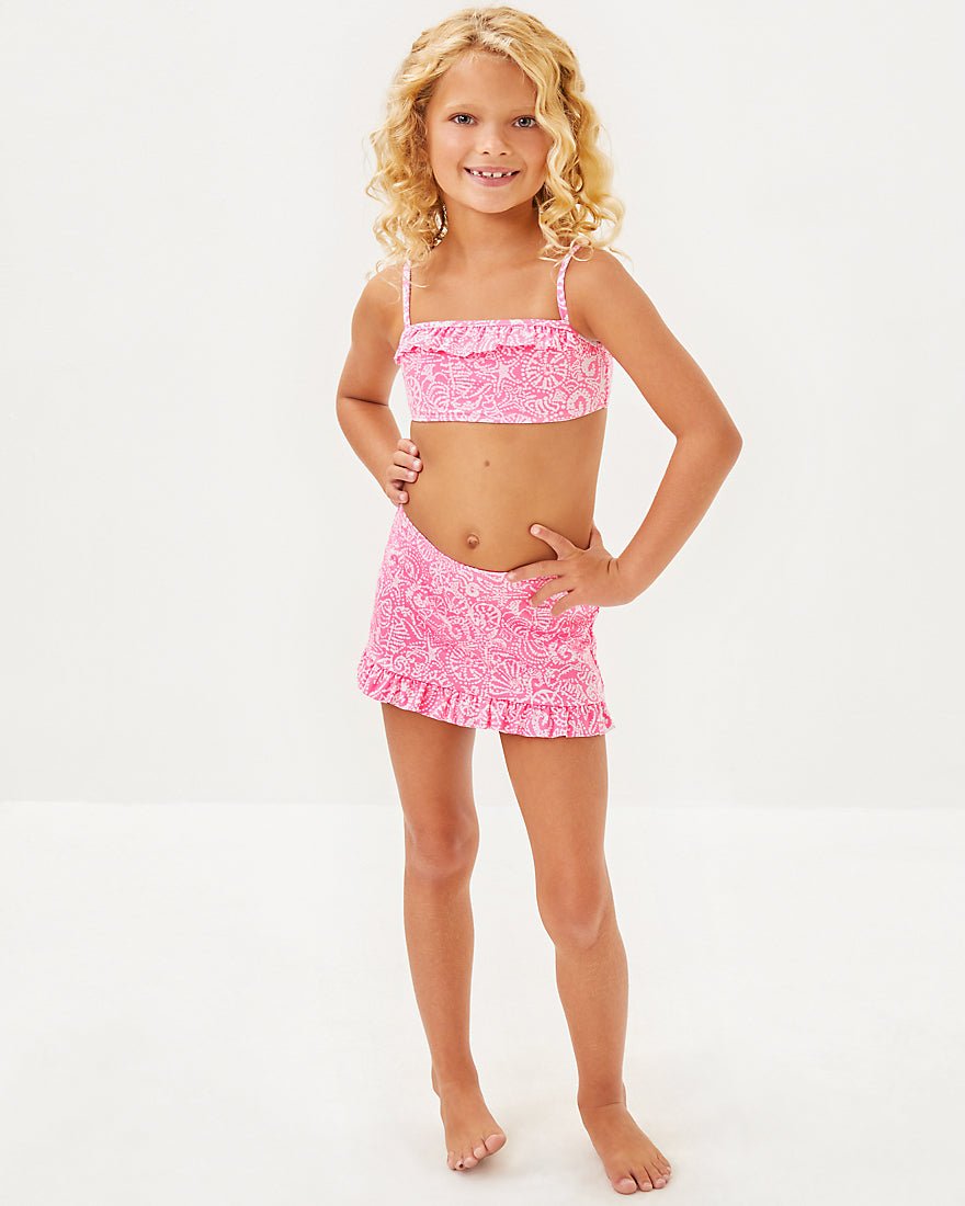 Girls Topher Bikini Upf 50 Plus - Rousseau Pink Tidepool Treasures