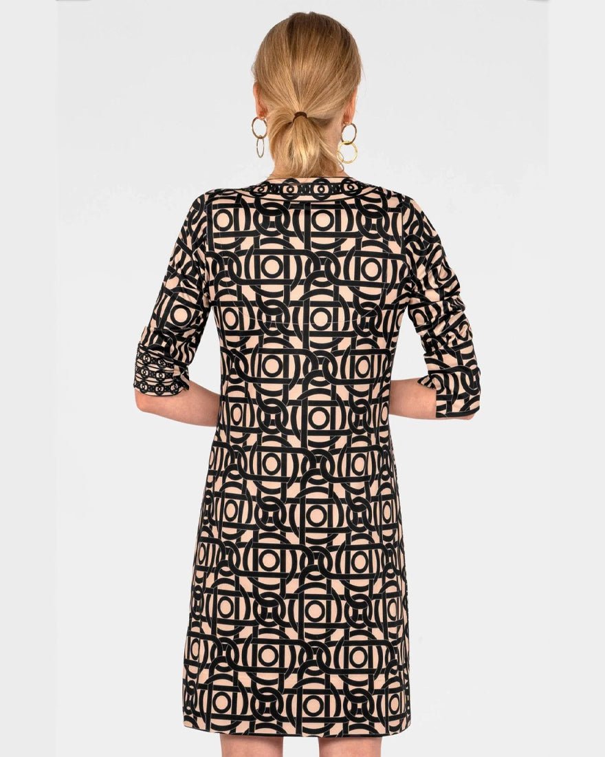 Gretchen Scott - Split Neck Dress - Aubazine Black