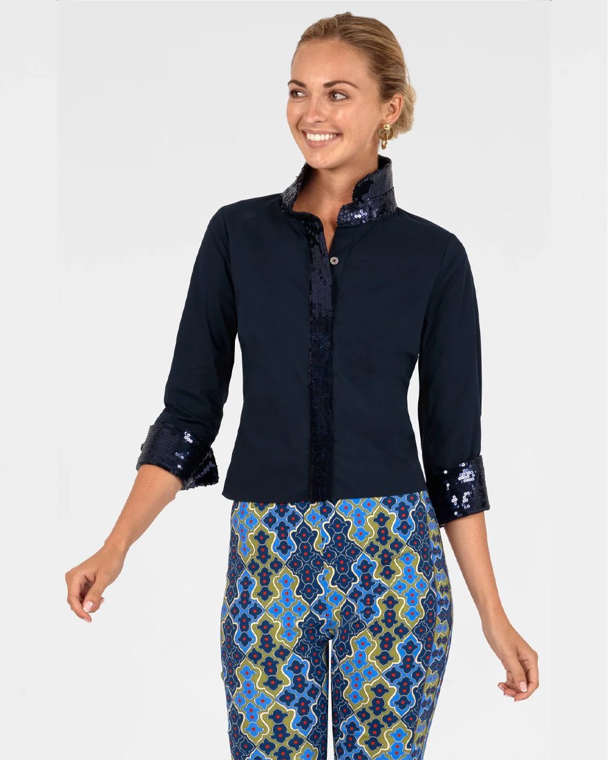 Gretchen Scott - Twinkle Ex Boyfriend Shirt - Navy