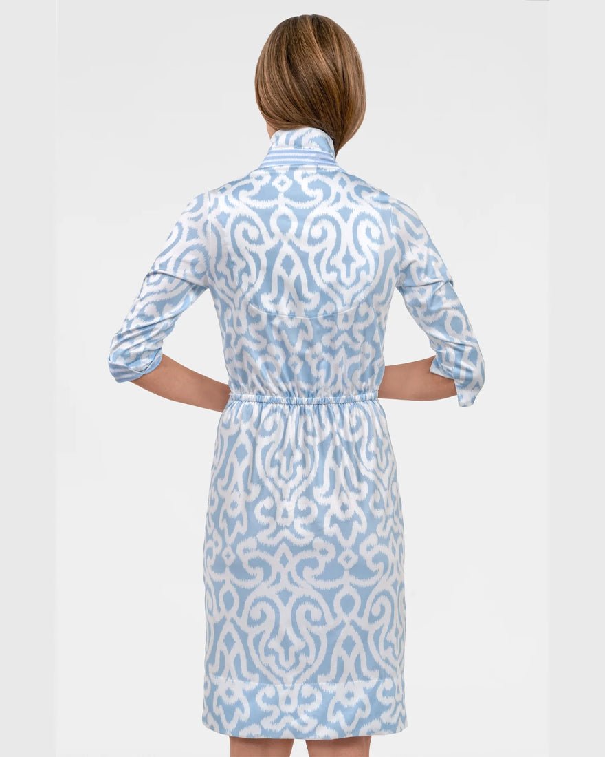 Gretchen Scott - Twist And Shout Dress - Light Blue Arabesque