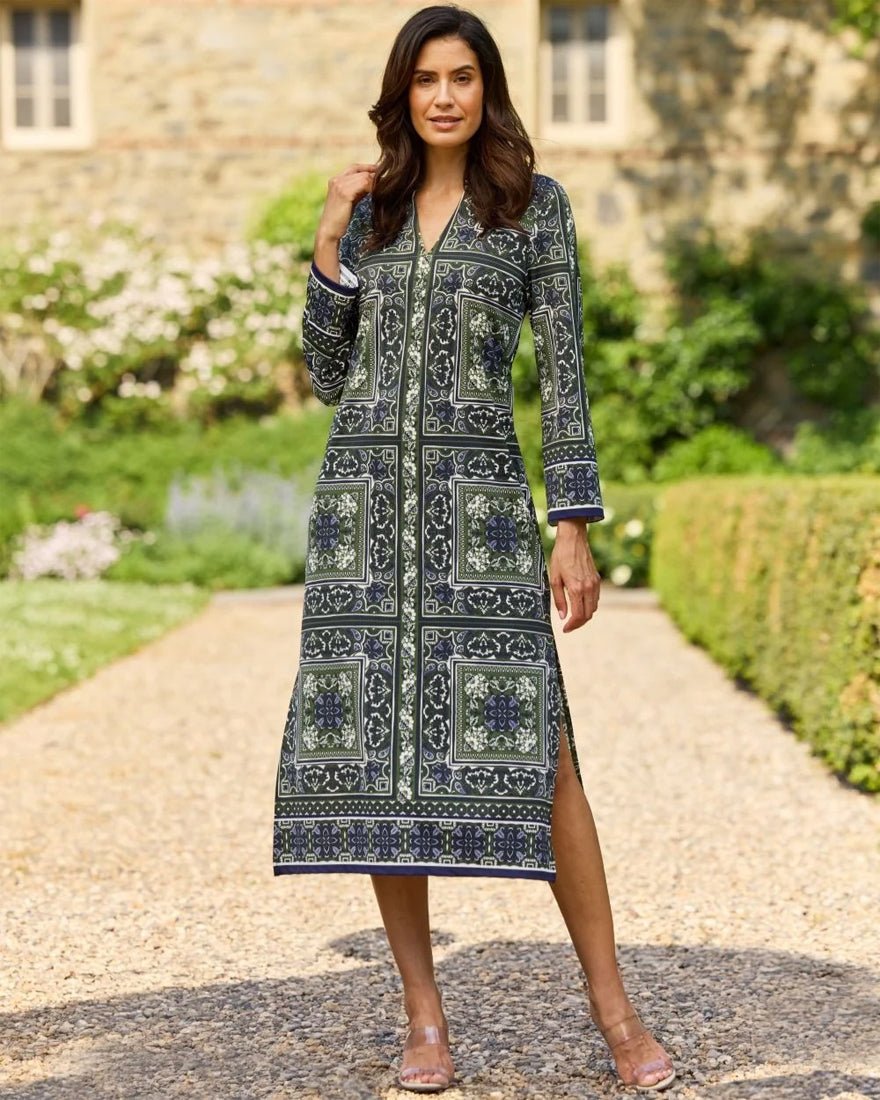 Jude Connally - Devon Dress - Palace Tapestry Loden