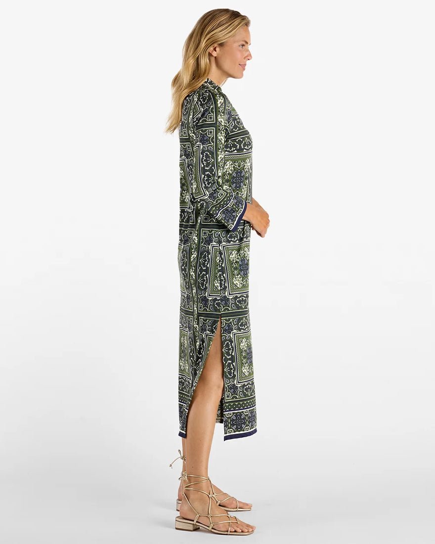 Jude Connally - Devon Dress - Palace Tapestry Loden
