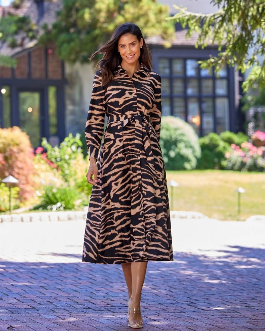 Jude Connally - Kitty Dress - Modern Zebra Black