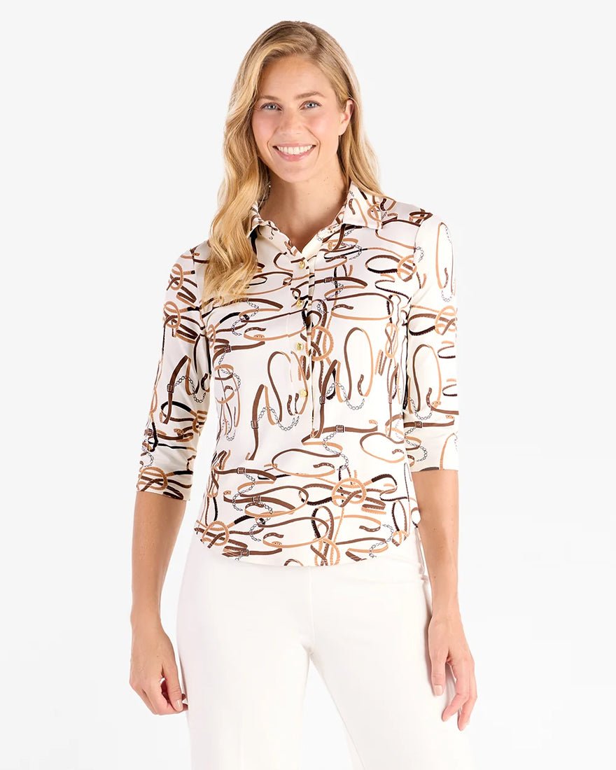Jude Connally - Shane Blouse - Whimsical Belts Cream