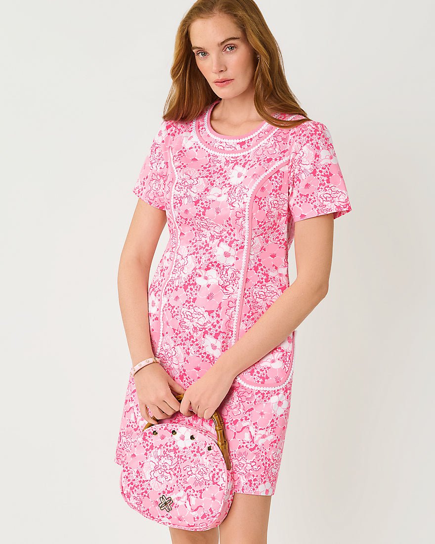 Adetta Short Sleeve Stretch Shift Dress