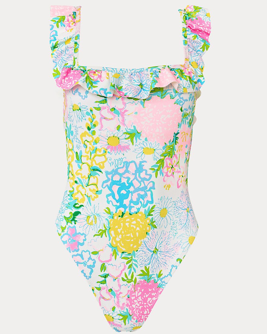 Lilly Pulitzer - Aemma Ruffle One Piece Swimsuit - Multi Lilly Garden