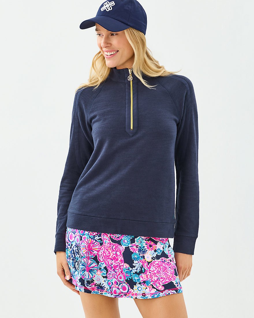 Lilly Pulitzer - Aila Skort Upf 50 Plus - High Tide Navy In Turtle Amazement