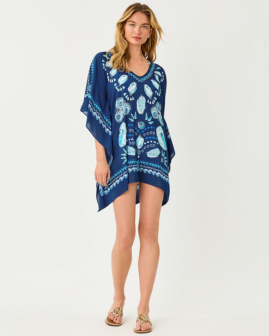 Lilly Pulitzer - Airsy Coverup - Starlight Navy Shell Shine