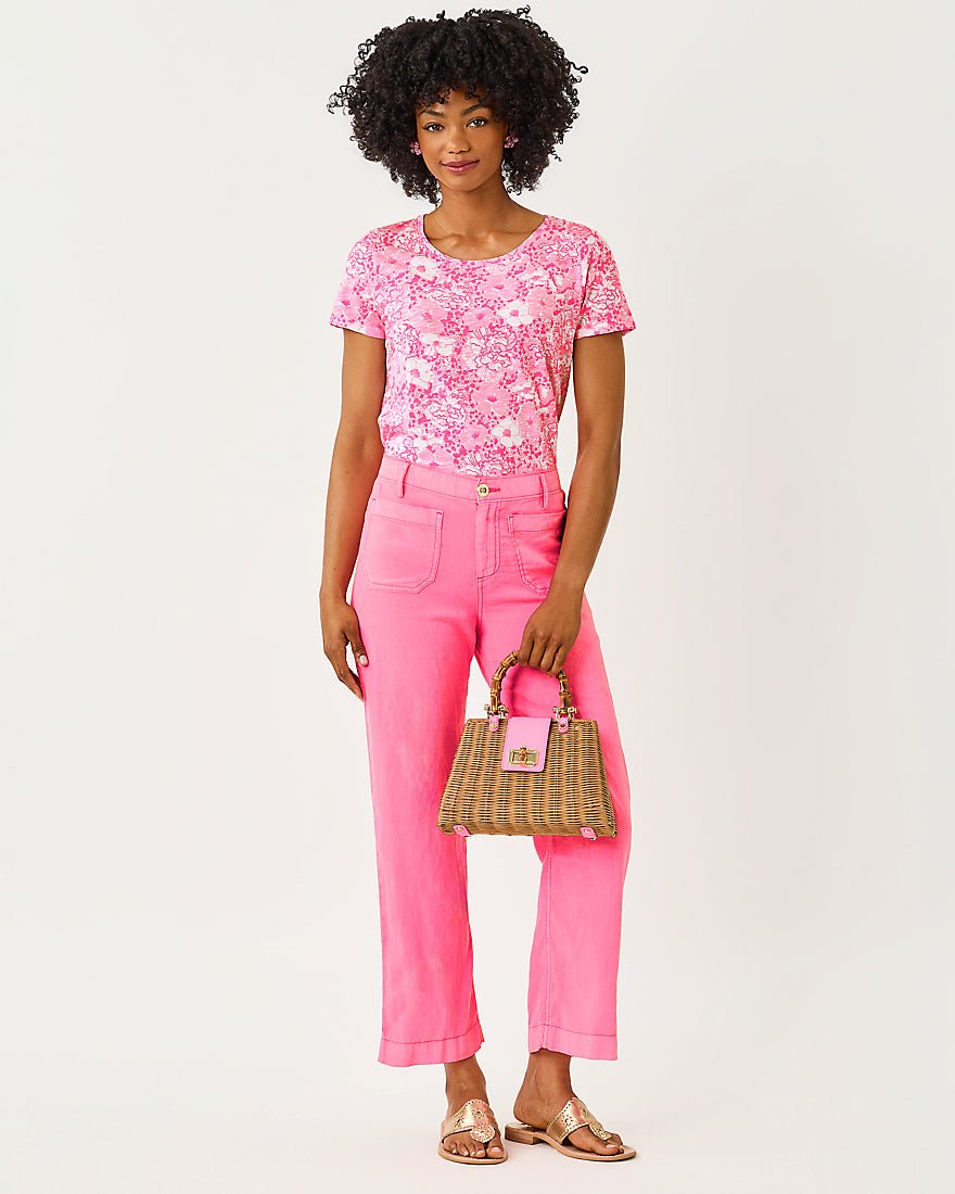 Lilly Pulitzer - Amiko Linen Pant - Cherry Blossom Pink