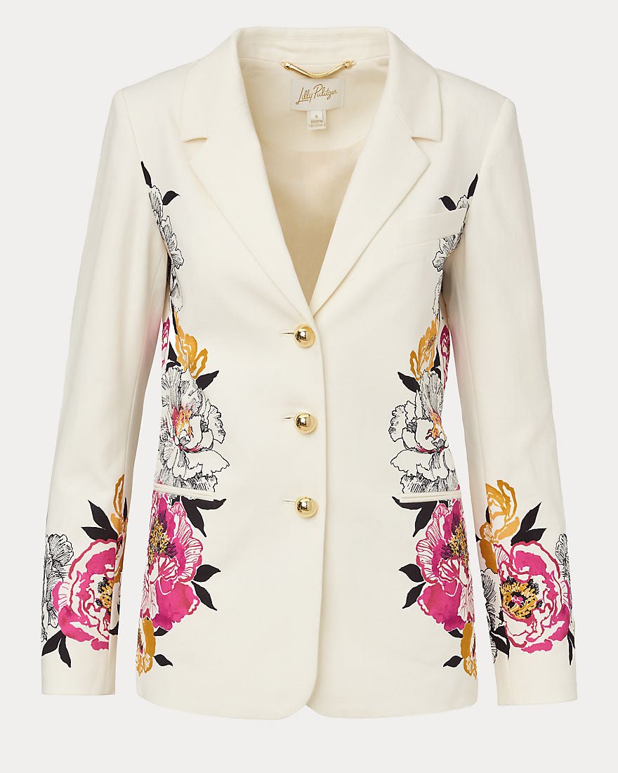 Lilly Pulitzer - Amryn Blazer - Coconut Peony Perfection