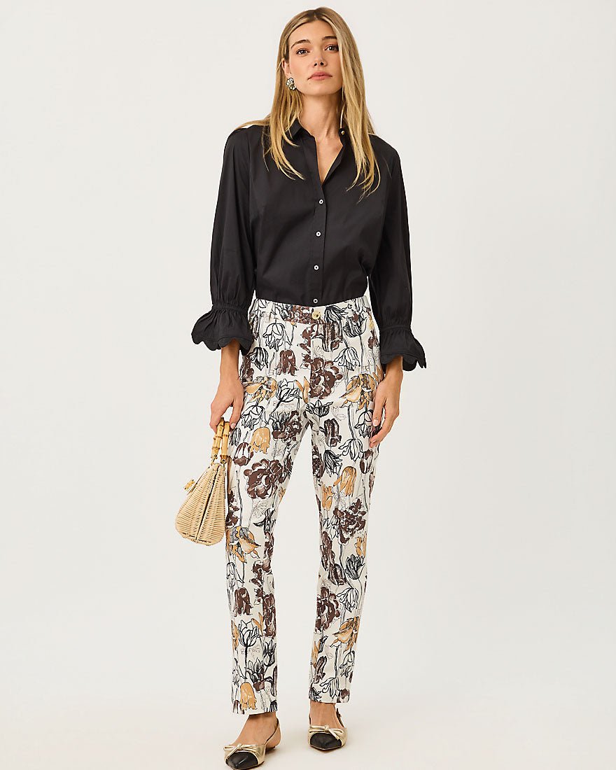 Lilly Pulitzer - Ana High Rise Pant - Coconut Big Lillys