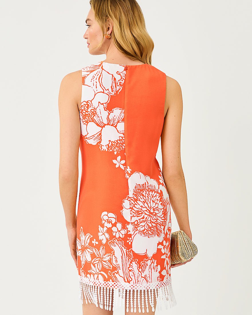 Lilly Pulitzer - Aniya Shift Dress - Sunset Orange Budding Romance