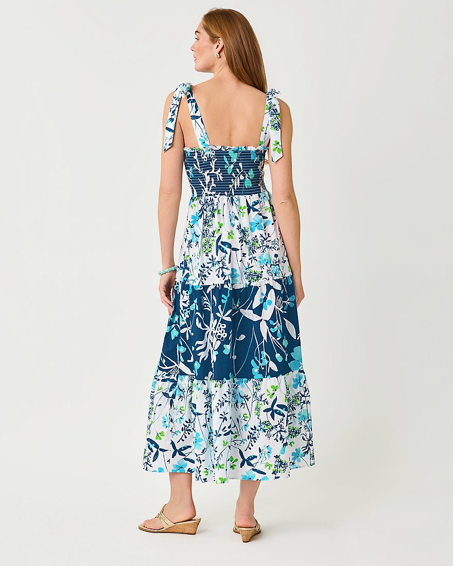 Lilly Pulitzer - Athyn Smocked Maxi Dress - Resort White Sea Blooms