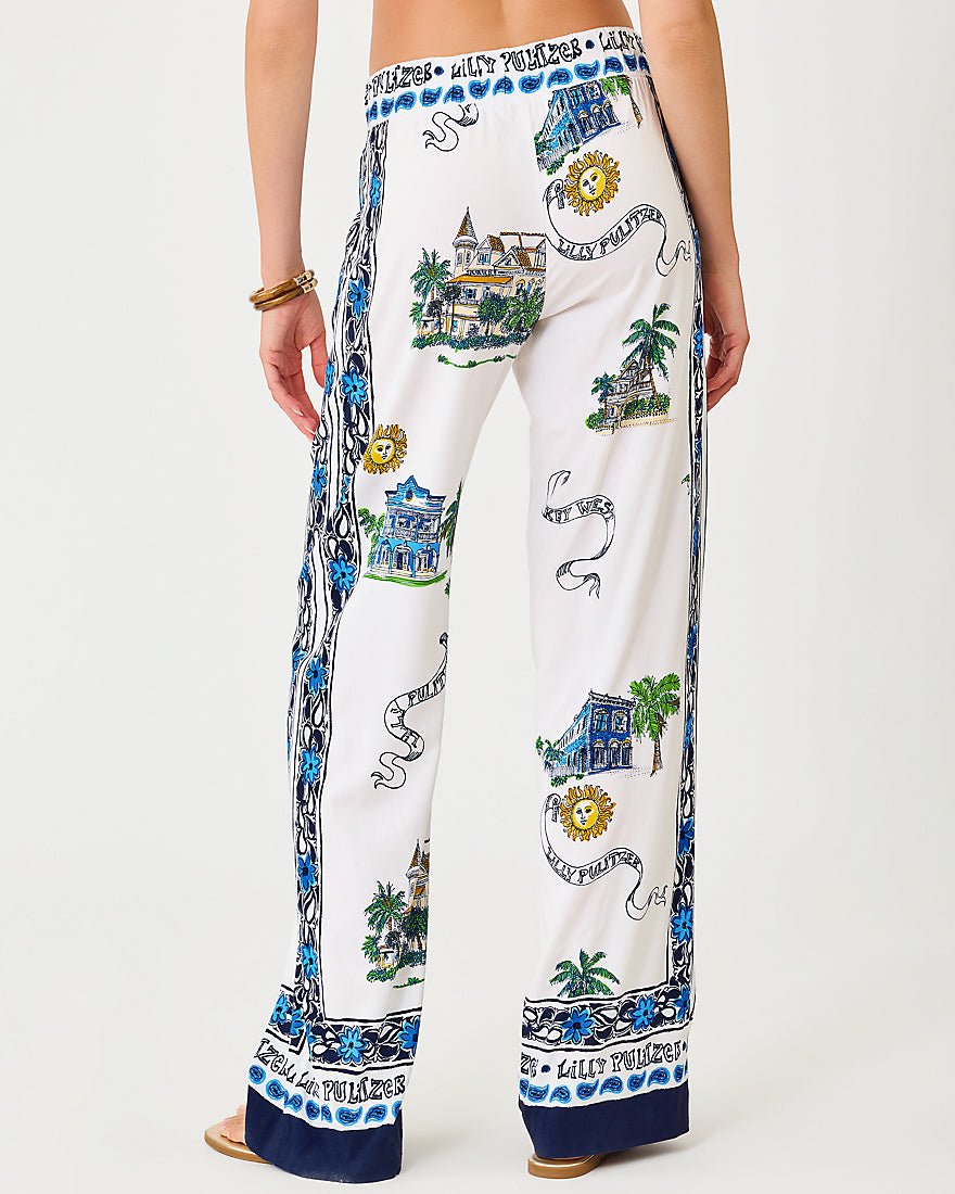 Lilly Pulitzer - Bal Harbour Stretch Palazzo Pant - Coconut Key West Toile