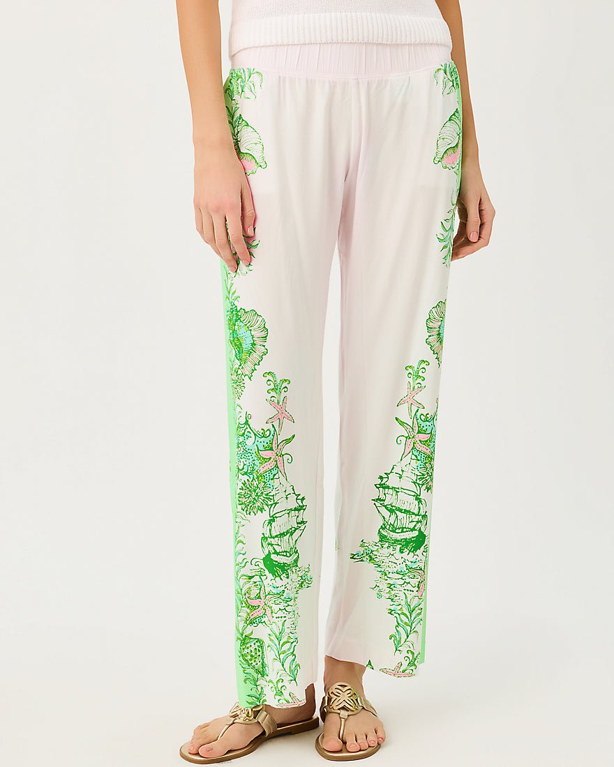Lilly Pulitzer - Bal Harbour Stretch Palazzo Pant - Resort White Ship To Shore