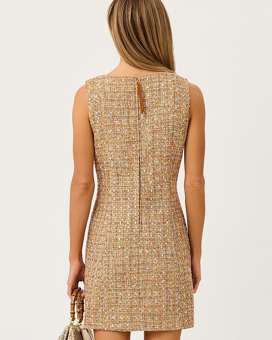 Lilly Pulitzer - Bindy Shift Romper - Iced Latte Golden Age Eyelash Boucle