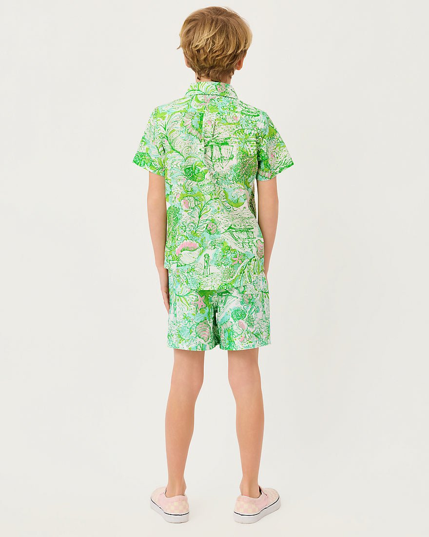 Lilly Pulitzer - Boys Lavin Button Down Top - Resort White Ship To Shore