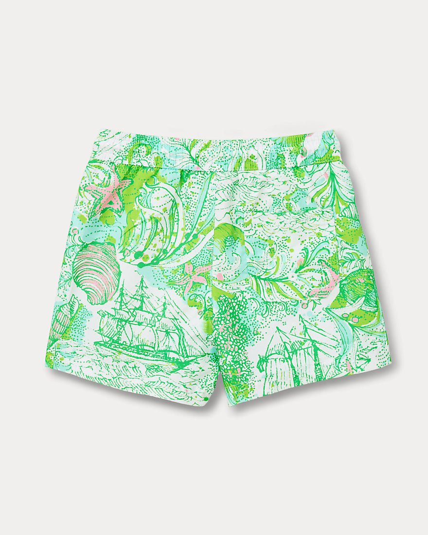 Lilly Pulitzer - Boys Liam Carter Swim Trunk - Resort White Ship To Shore