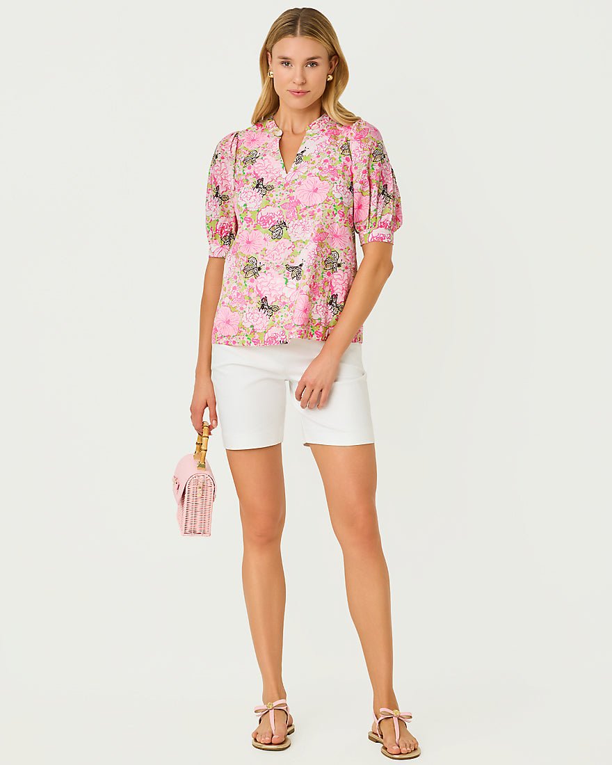 Lilly Pulitzer - Brinelle Top - Pistachio Macaron Bees Knees
