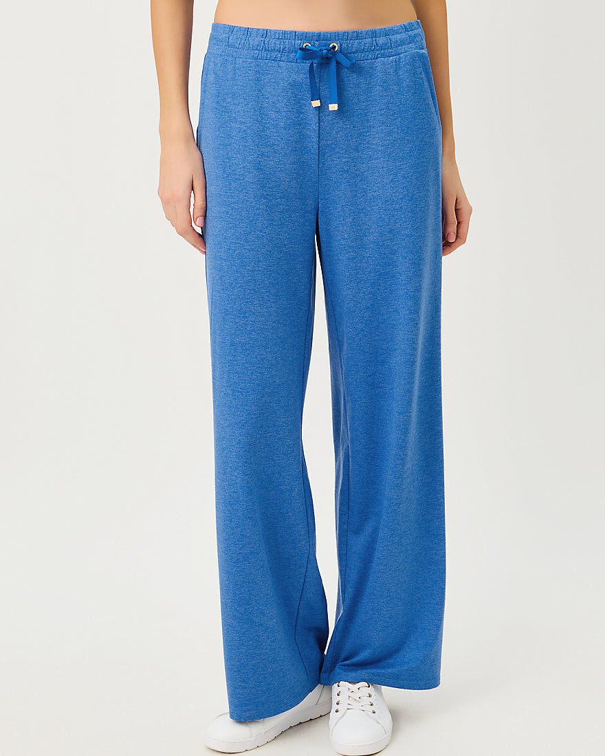 Lilly Pulitzer - Callie Wide Leg Pant Upf 50 Plus - Heathered Merriweather Blue