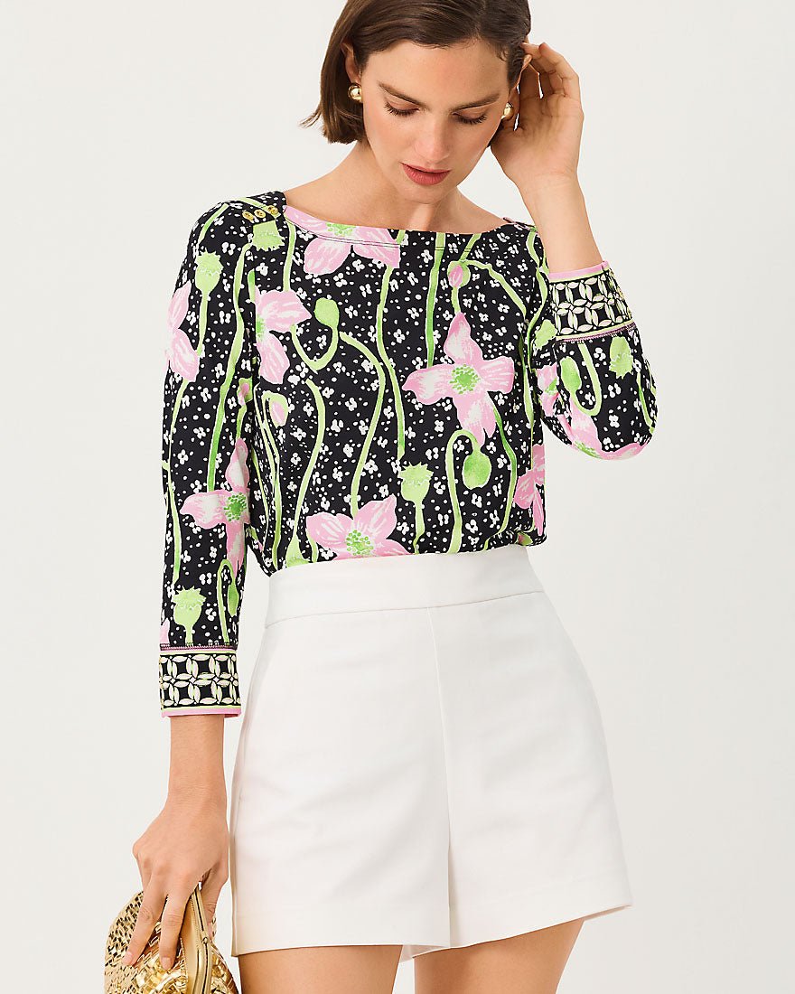 Lilly Pulitzer - Callison Upf 50 Plus Top - Onyx Blushing Blooms