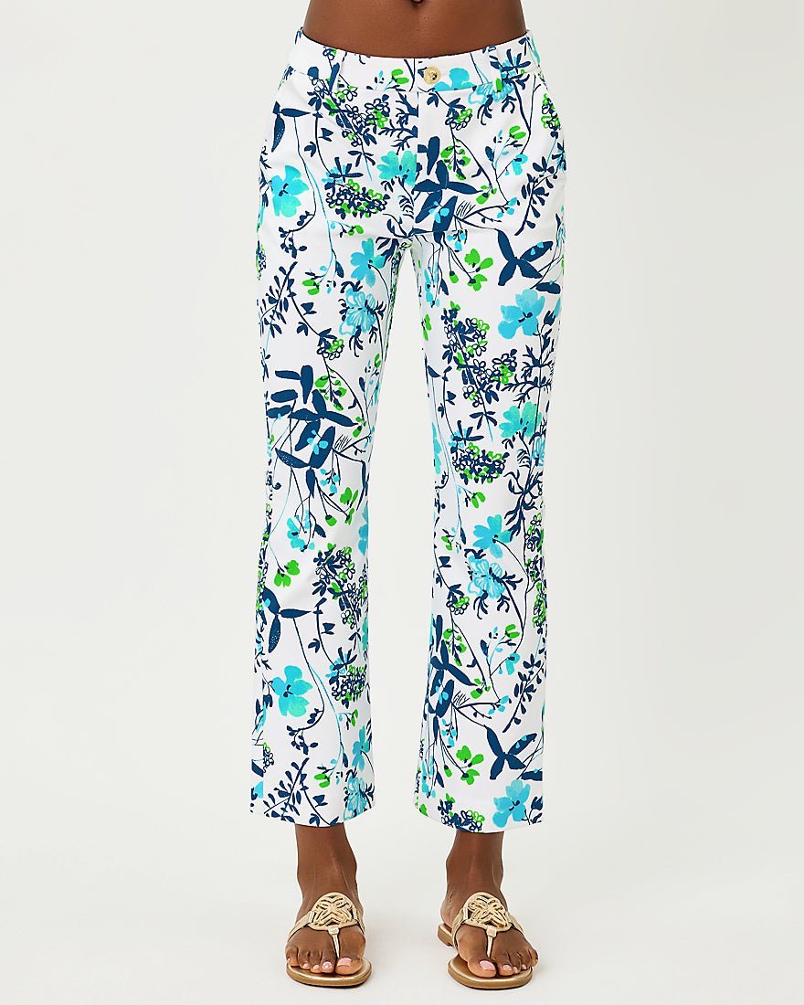 Lilly Pulitzer - Carwyn Crop Flare Pant - Resort White Sea Blooms