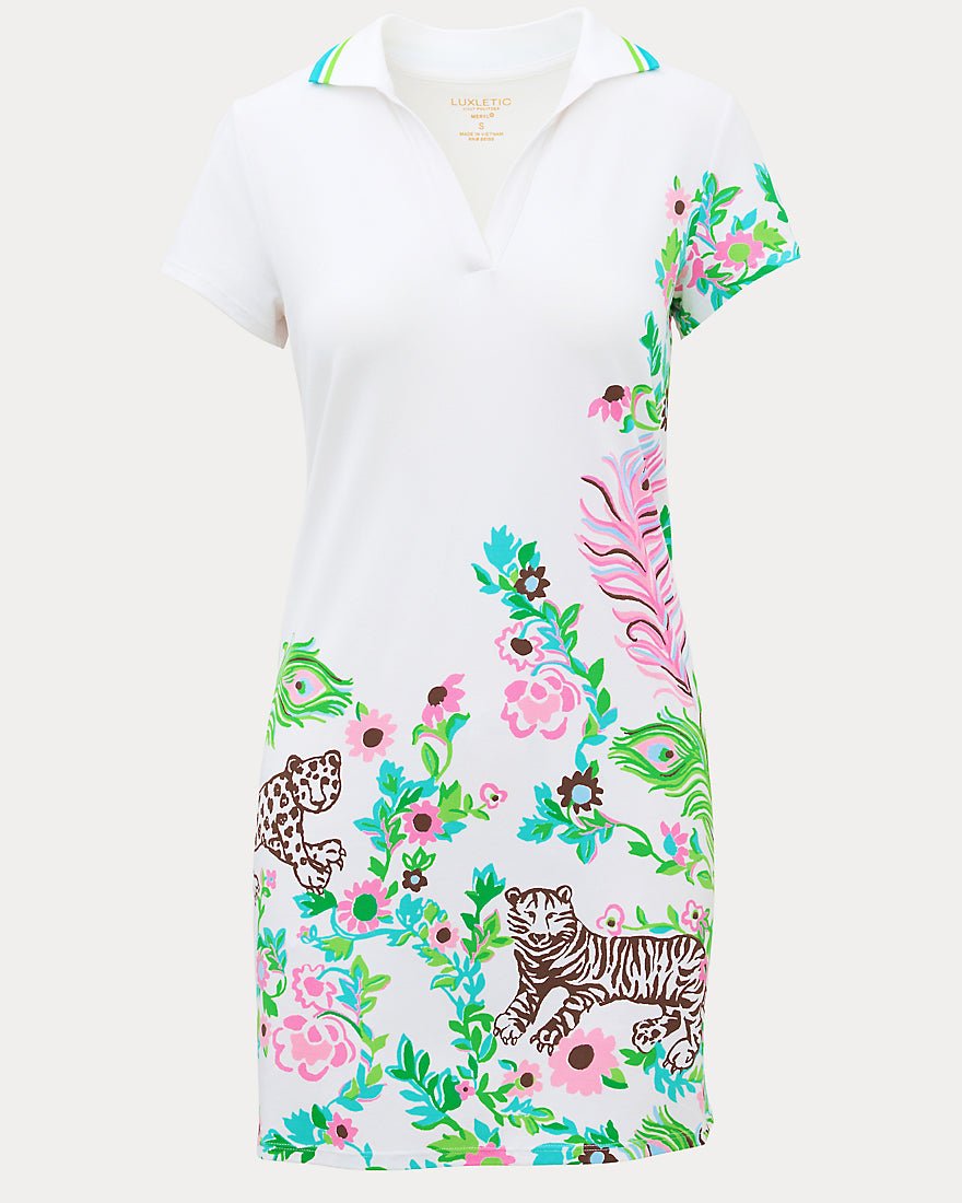 Lilly Pulitzer - Cayo Costa Dress Upf 50 Plus - Resort White Royal Zoo