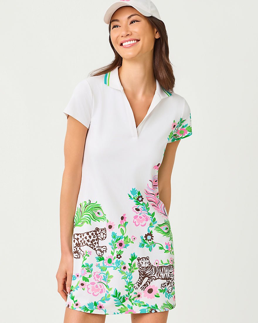 Lilly Pulitzer - Cayo Costa Dress Upf 50 Plus - Resort White Royal Zoo