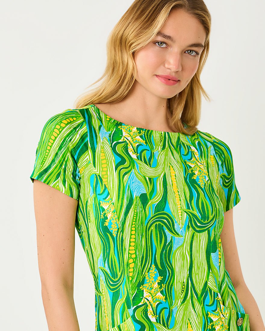 Lilly Pulitzer - Chelle Upf 50 Plus Dress - Turquoise Tide Sweet Corn