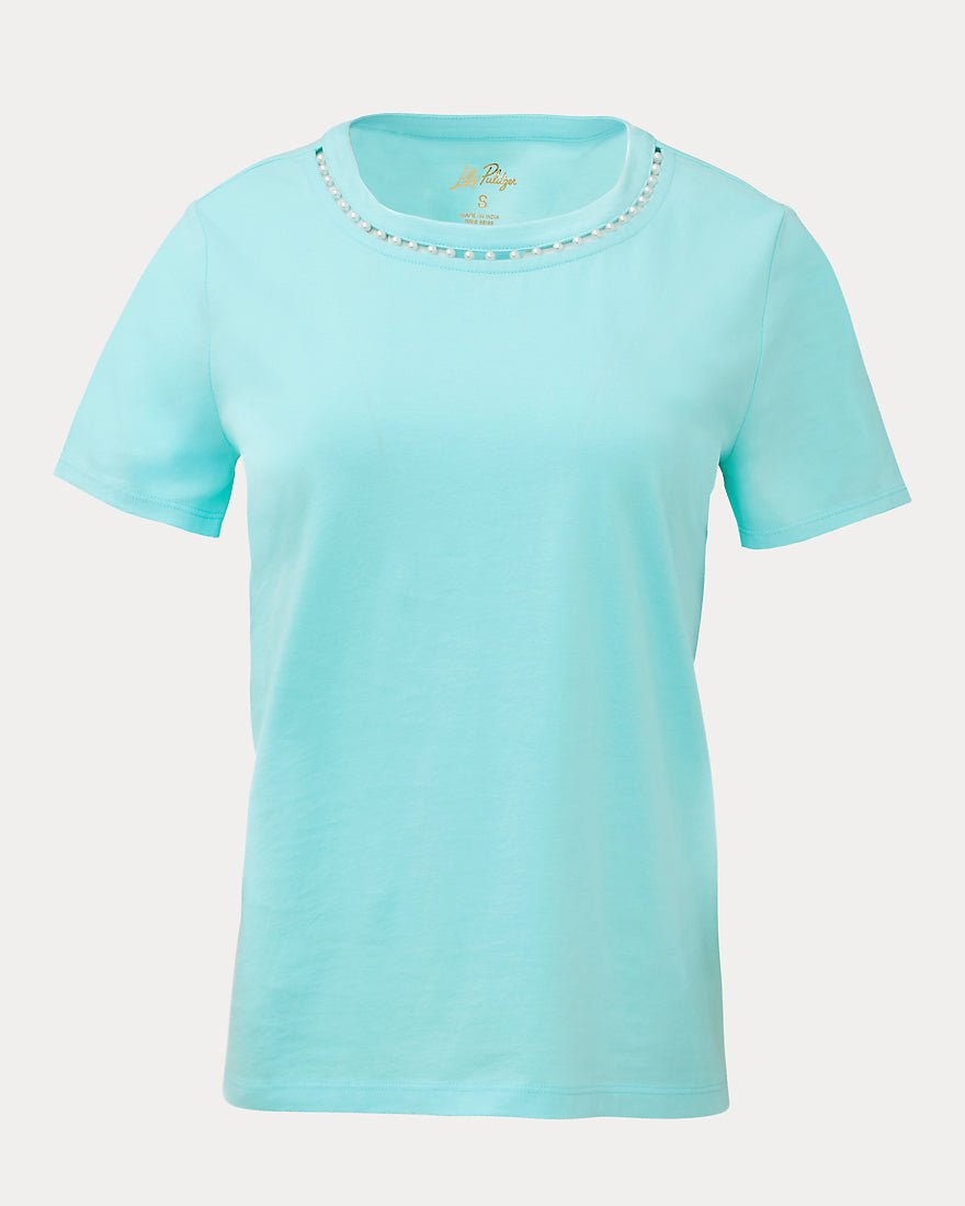 Lilly Pulitzer - Clairmont Pearl Knit Top - Day Dream Blue