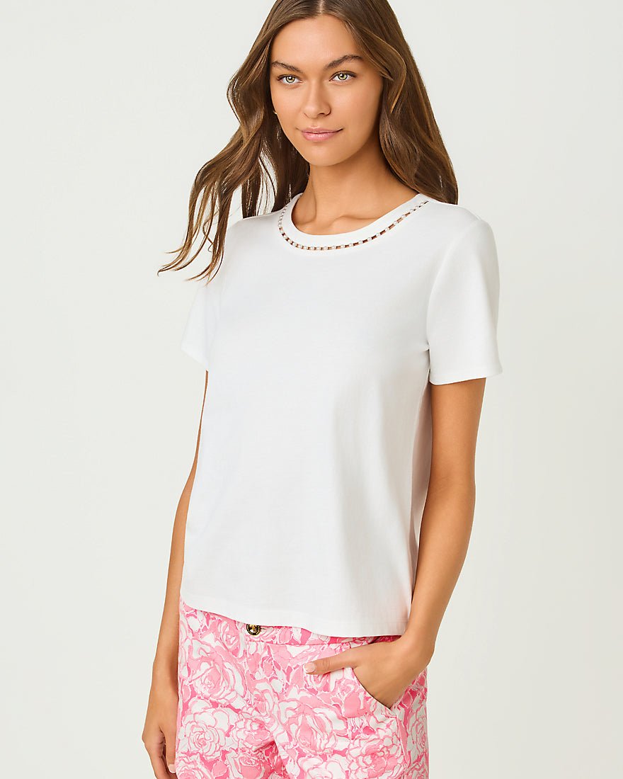 Lilly Pulitzer - Clairmont Pearl Knit Top - Resort White