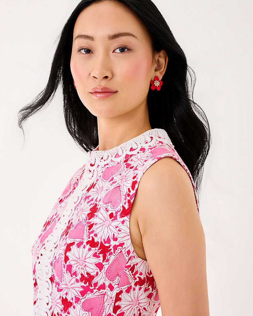 Lilly Pulitzer - Cleodora Stretch Shift Dress - Coconut Dear Heart